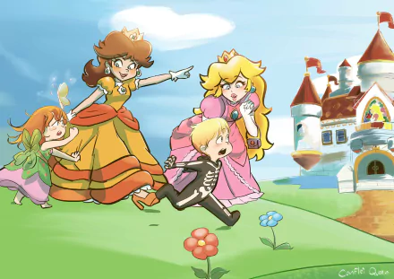 Princess Peach Princess Daisy video game Super Mario Bros. HD Desktop Wallpaper | Background Image