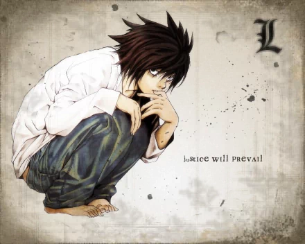 L (Death Note) Anime Death Note HD Desktop Wallpaper | Background Image