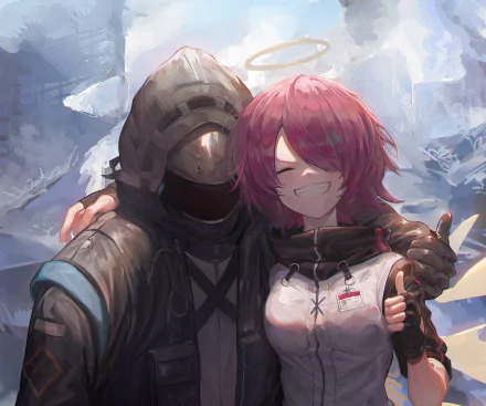 Exusiai (Arknights) Doctor (Arknights) video game Arknights HD Desktop Wallpaper | Background Image
