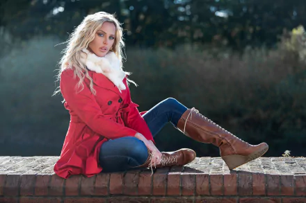 boots blonde woman model HD Desktop Wallpaper | Background Image