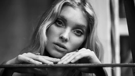 Black & White model Swedish Celebrity Elsa Hosk HD Desktop Wallpaper | Background Image