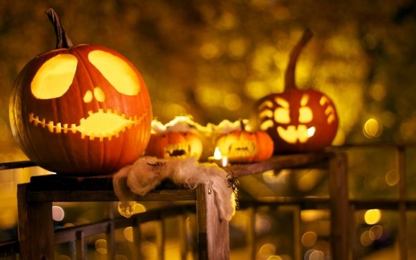 Holiday Halloween Pumpkin Jack-O'-Lantern HD Wallpaper | Background Image