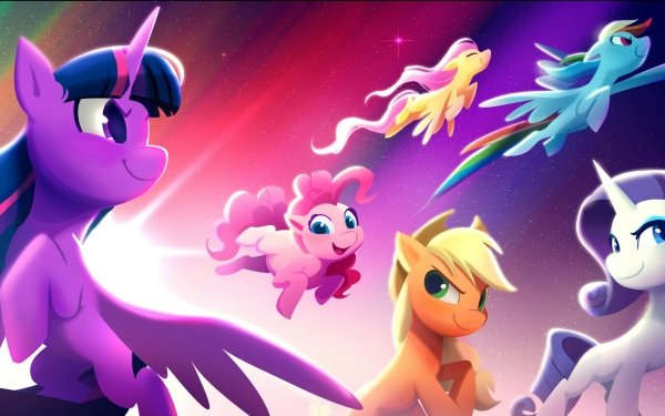 Movie My Little Pony: A New Generation My Little Pony Twilight Sparkle Pinkie Pie Rarity Applejack Rainbow Dash Fluttershy HD Wallpaper | Background Image