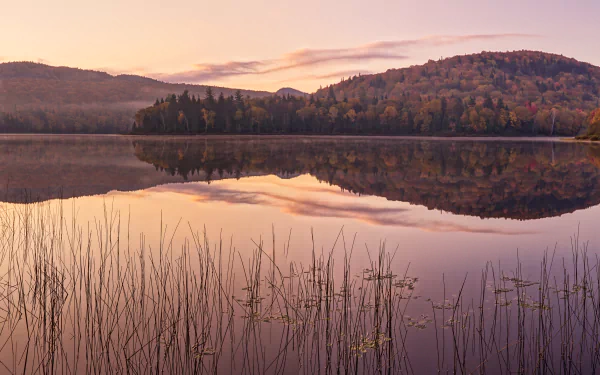 reflection Quebec nature lake HD Desktop Wallpaper | Background Image