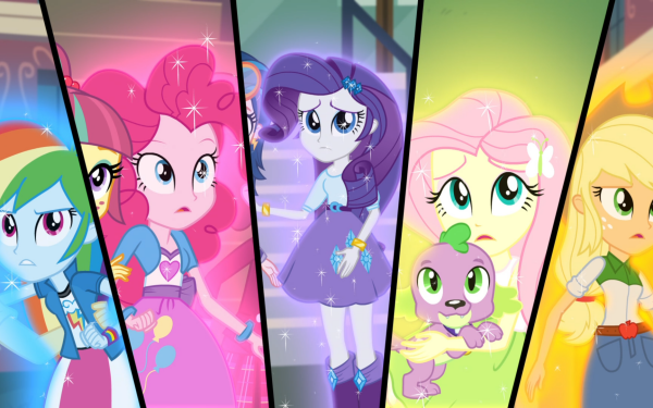 Movie My Little Pony: Equestria Girls - Friendship Games My Little Pony Rarity Pinkie Pie Fluttershy Spike Rainbow Dash Applejack Sour Sweet Indigo Zap HD Wallpaper | Background Image