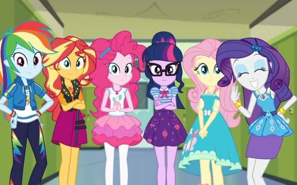 TV Show My Little Pony: Equestria Girls My Little Pony Sci-Twi Sunset Shimmer Rainbow Dash Rarity Pinkie Pie Fluttershy HD Wallpaper | Background Image