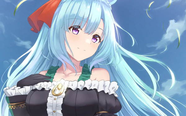 blue hair Mejiro Ardan Anime Uma Musume: Pretty Derby HD Desktop Wallpaper | Background Image