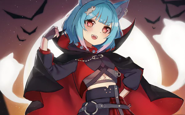 blue hair Anime girl anime girl aqua hair HD Desktop Wallpaper | Background Image