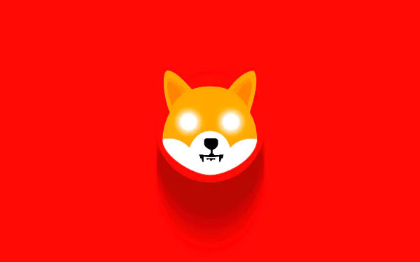 minimalist Shiba Inu coin technology cryptocurrency HD Desktop Wallpaper | Background Image