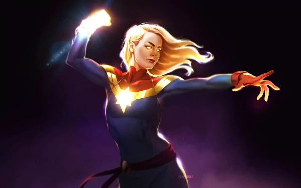 Carol Danvers superhero Comic Captain Marvel HD Desktop Wallpaper | Background Image