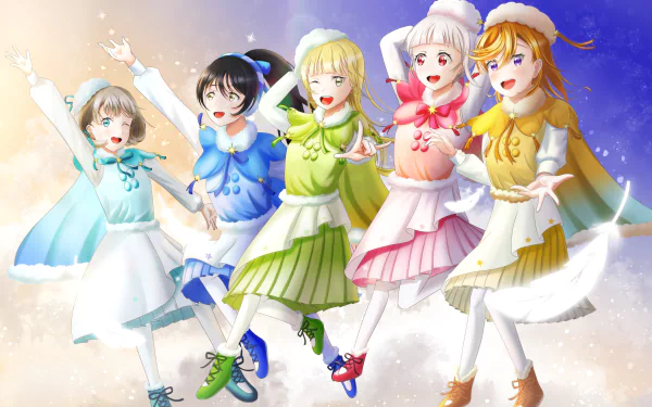 Keke Tang Kanon Shibuya Sumire Heanna Ren Hazuki Chisato Arashi Anime Love Live! Superstar!! HD Desktop Wallpaper | Background Image