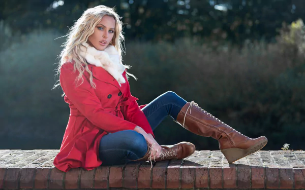 boots blonde woman model HD Desktop Wallpaper | Background Image