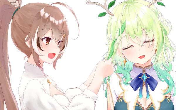 hololive Nanashi Mumei Ceres Fauna Anime Virtual Youtuber HD Desktop Wallpaper | Background Image