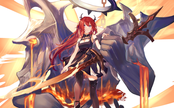 Video Game Arknights Surtr HD Wallpaper | Background Image