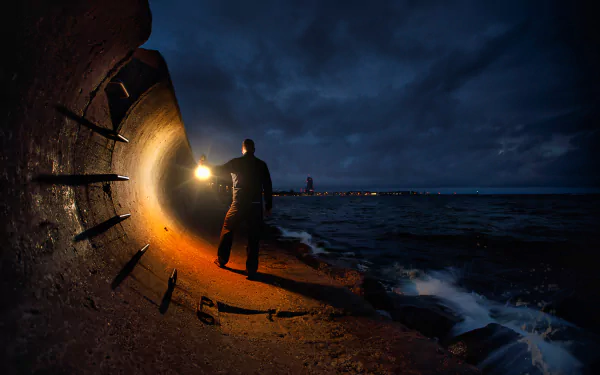 man alone HD Desktop Wallpaper | Background Image