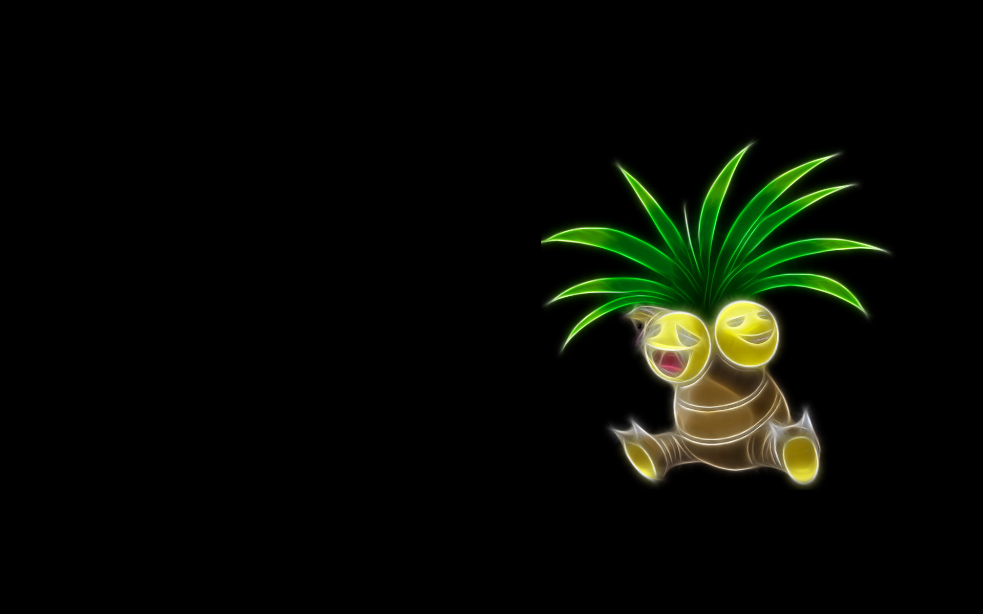 A lush and majestic Exeggutor Pokémon in a tranquil grassy setting.