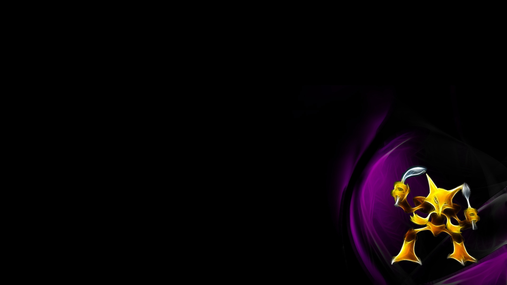 Download Alakazam Evolution Line Black Background Wallpaper