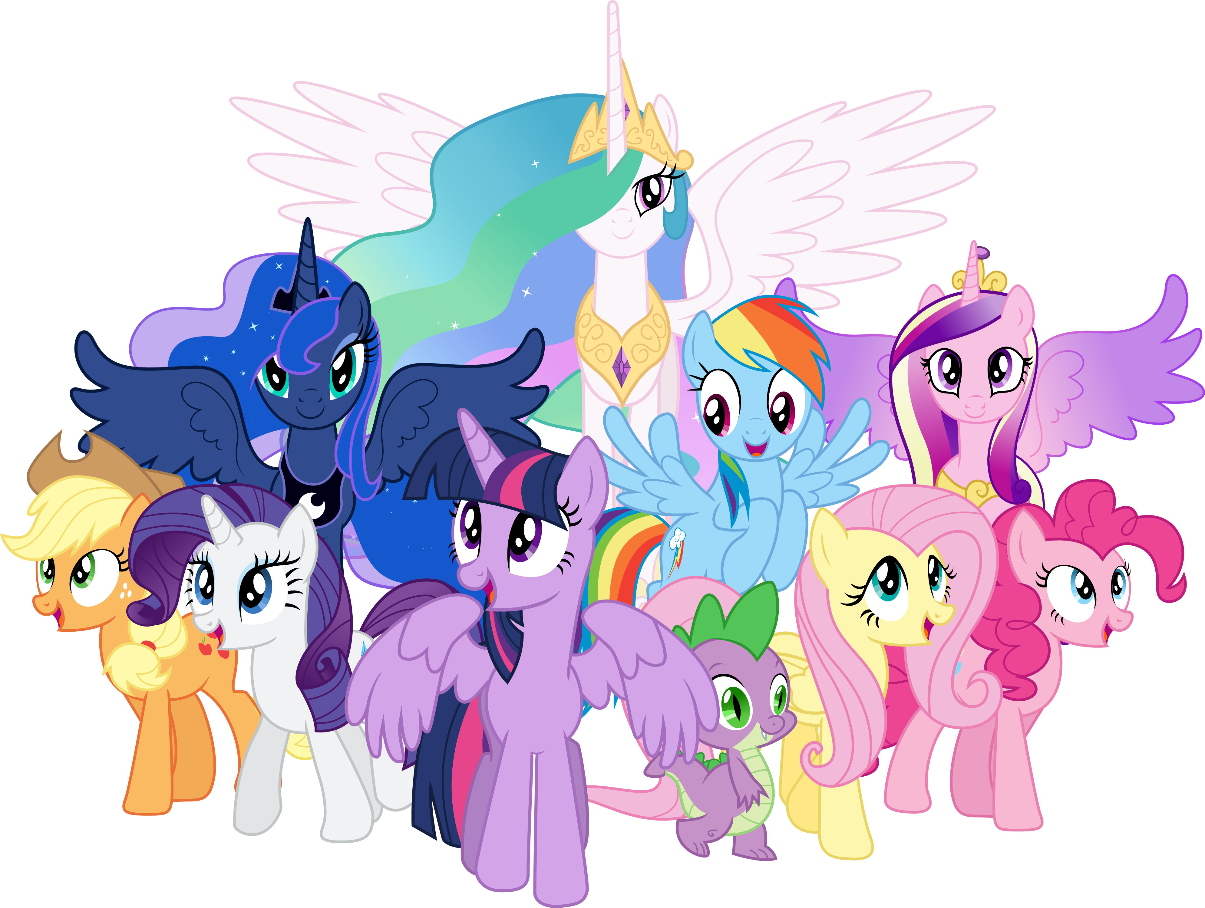 My Little Pony Royal Cast 4K Ultra HD Wallpaper Friendship Is Magic Stars