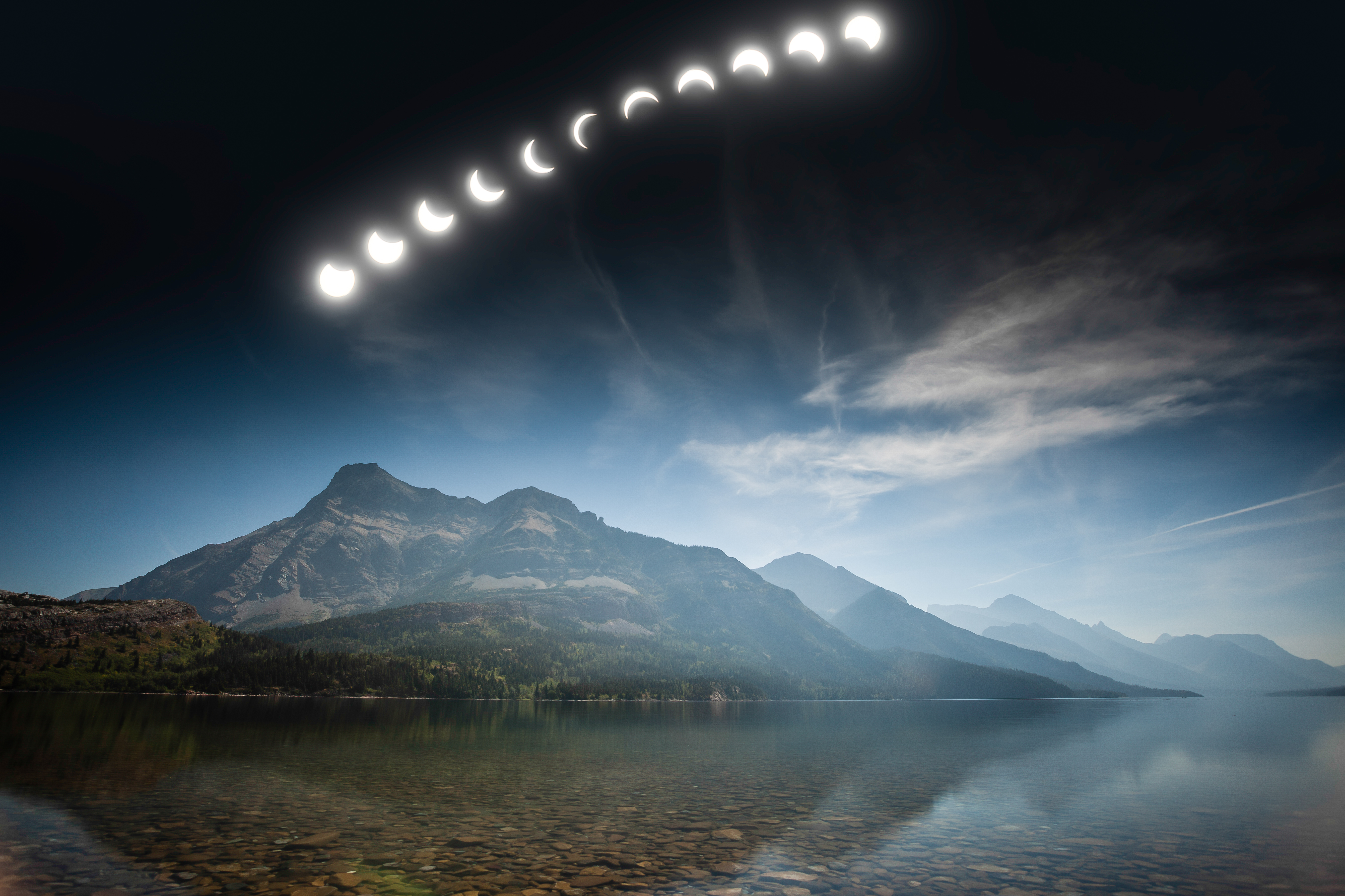 Waterton Lake Eclipse by Jason Auch