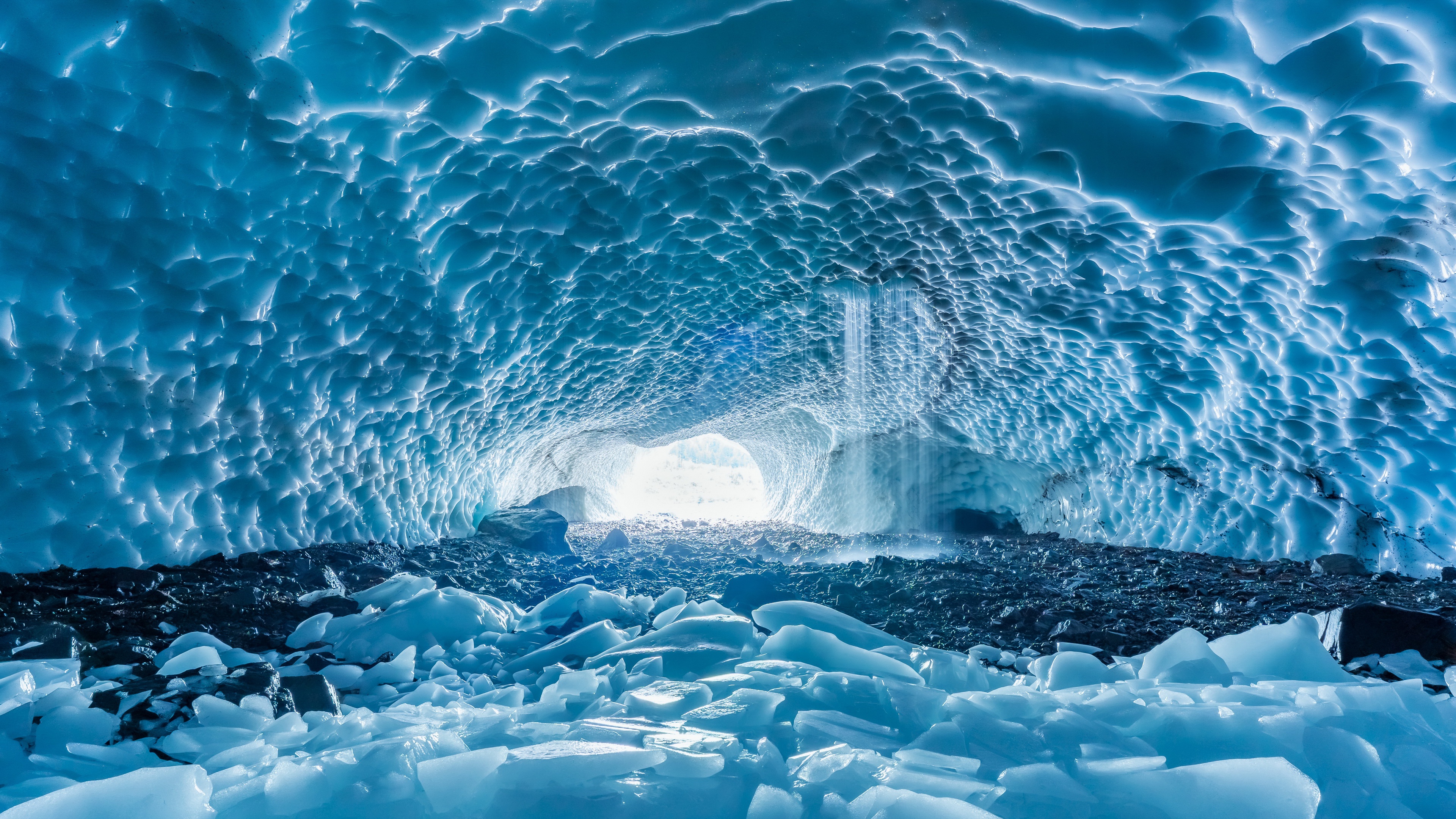 Ice Cave 4k Ultra HD Wallpaper
