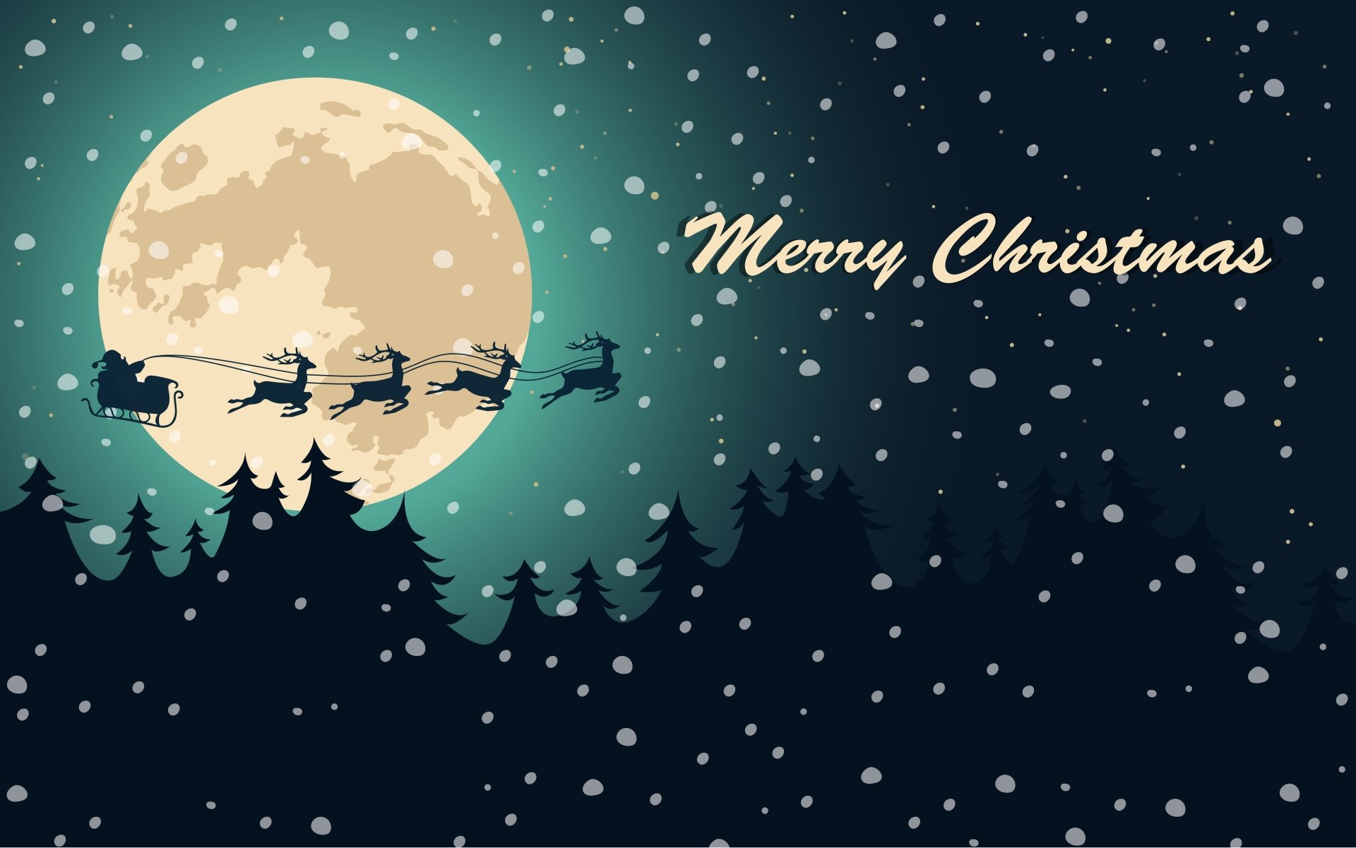 Download Moon Merry Christmas Holiday Christmas 8k Ultra HD Wallpaper