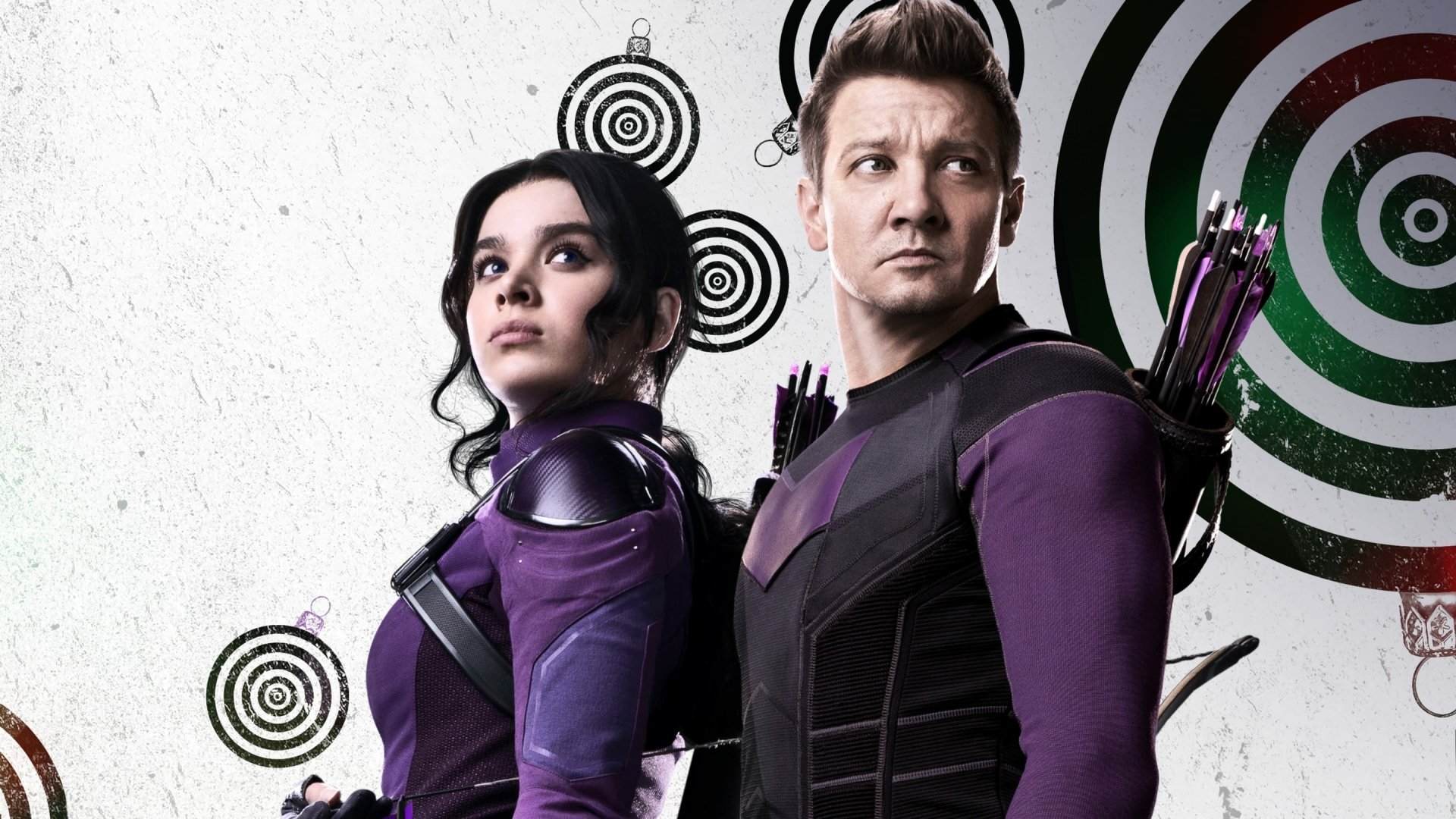 Download Kate Bishop Jeremy Renner Hailee Steinfeld Clint Barton TV Show Hawkeye HD Wallpaper