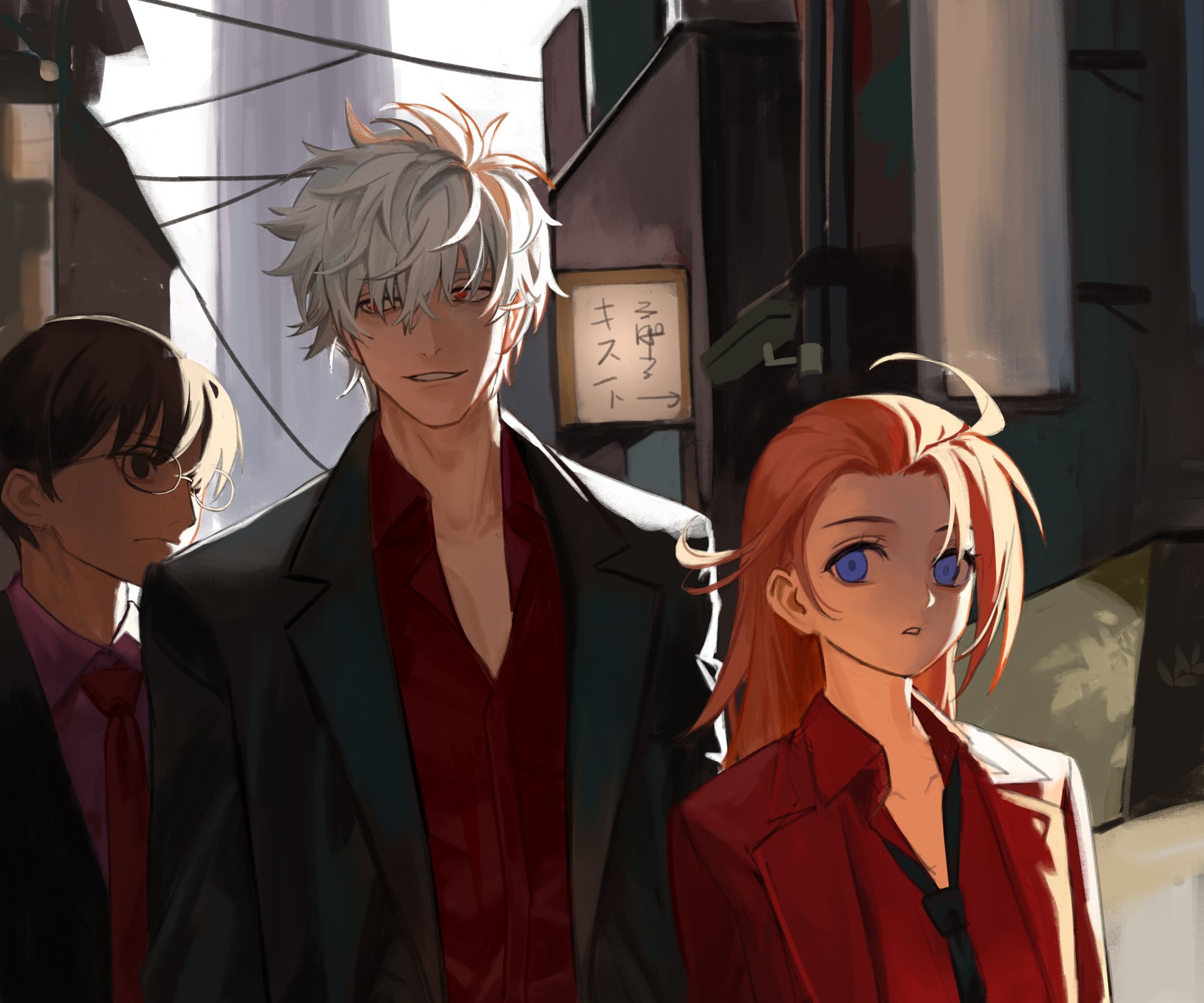 Download Shimura Shinpachi Gintoki Sakata Kagura (Gintama) Anime Gintama HD Wallpaper