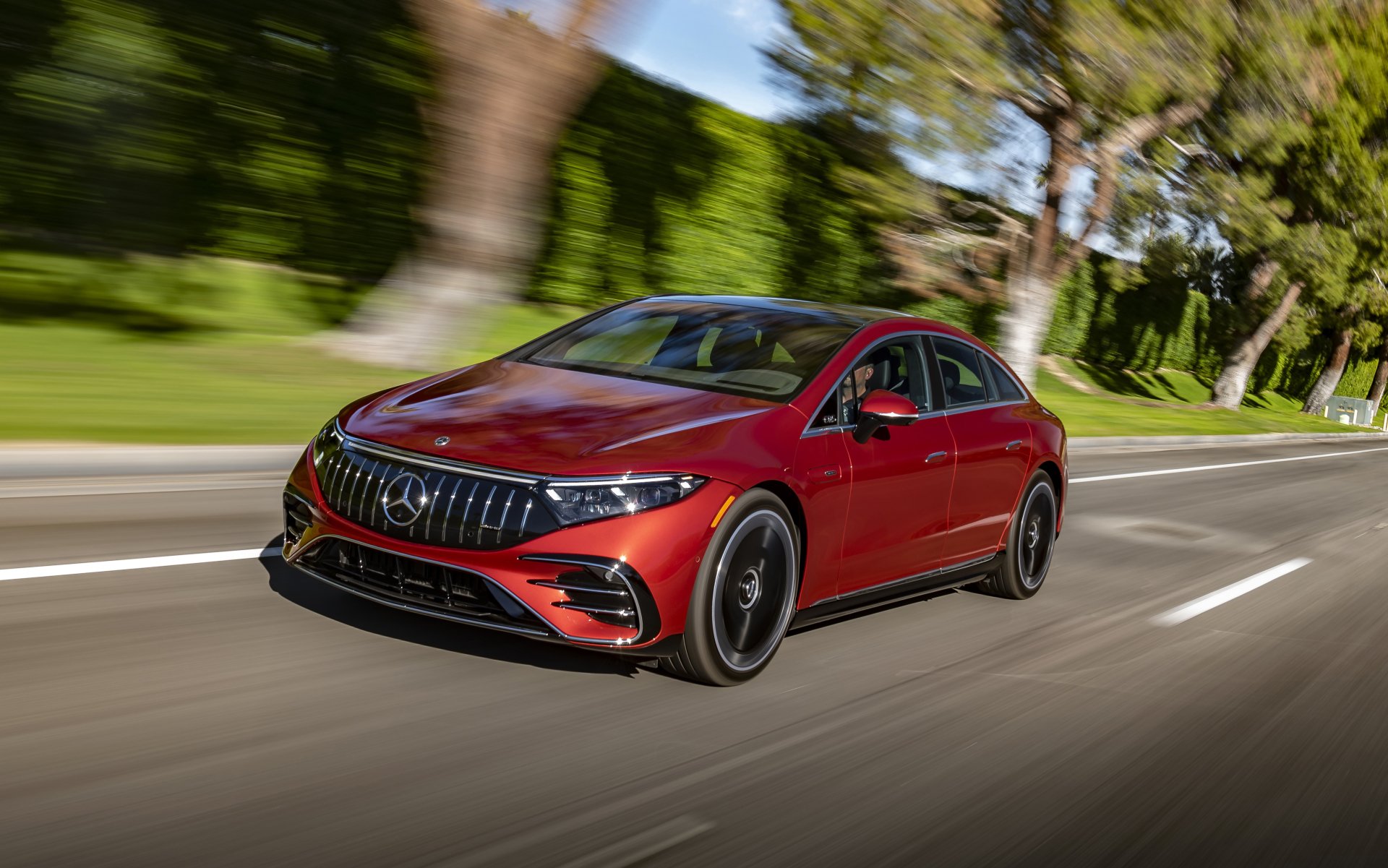 Download Electric Car Mercedes-AMG EQS 53 4MATIC Vehicle Mercedes-AMG E 53 4k Ultra HD Wallpaper