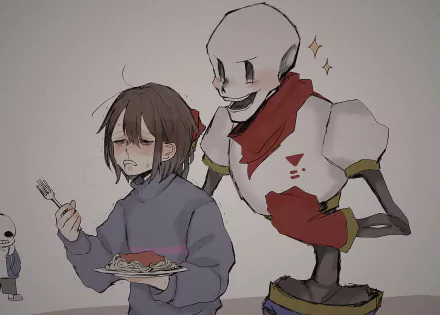 Frisk (Undertale) Papyrus (Undertale) Sans (Undertale) video game Undertale HD Desktop Wallpaper | Background Image
