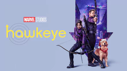 Lucky the Pizza Dog Kate Bishop Jeremy Renner Hailee Steinfeld Clint Barton TV Show Hawkeye HD Desktop Wallpaper | Background Image
