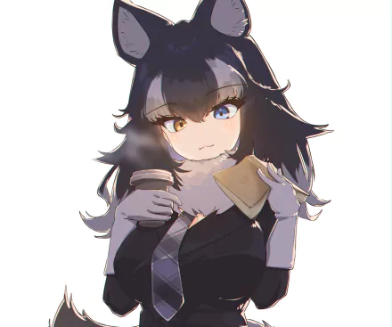 heterochromia Grey Wolf (Kemono Friends) Anime Kemono Friends HD Desktop Wallpaper | Background Image