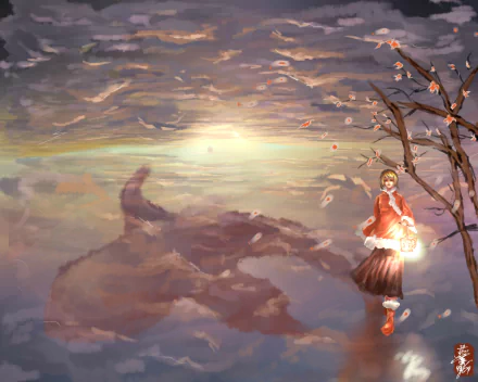 Anime Big Fish & Begonia HD Desktop Wallpaper | Background Image