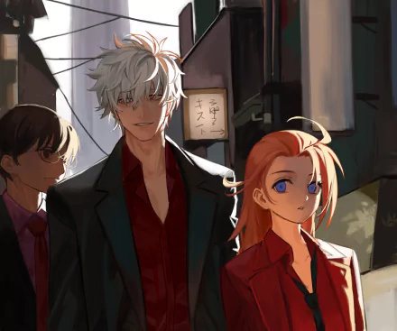 Shimura Shinpachi Gintoki Sakata Kagura (Gintama) Anime Gintama HD Desktop Wallpaper | Background Image