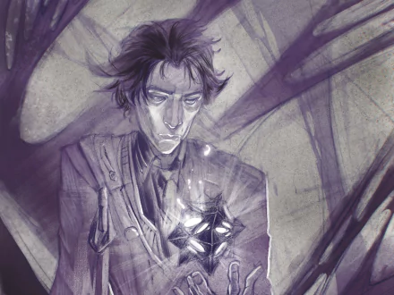 HD desktop wallpaper featuring Viktor from League of Legends in a dark, moody style inspired by the Arcane TV show.