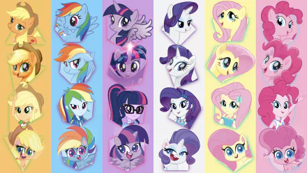 My Little Pony: Pony Life My Little Pony: Equestria Girls My Little Pony: Friendship Is Magic Pinkie Pie Fluttershy (My Little Pony) Rarity (My Little Pony) Applejack (My Little Pony) Rainbow Dash Sci-Twi (My Little Pony) Twilight Sparkle TV Show HD Desktop Wallpaper | Background Image