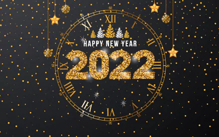 Happy New Year holiday New Year 2022 HD Desktop Wallpaper | Background Image
