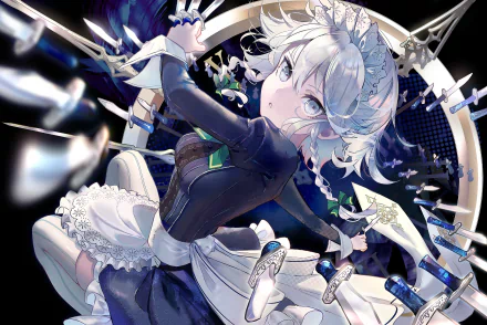 Sakuya Izayoi Anime Touhou HD Desktop Wallpaper | Background Image
