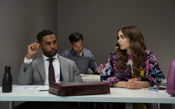 Lily Collins TV Show Emily in Paris HD Desktop Wallpaper | Background Image