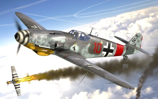 Military Messerschmitt Bf 109 Military Aircraft Luftwaffe Warplane HD Wallpaper | Background Image