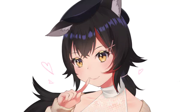 hololive Ookami Mio Anime Virtual Youtuber HD Desktop Wallpaper | Background Image