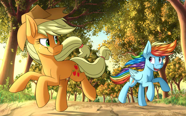 Rainbow Dash Applejack (My Little Pony) TV Show My Little Pony: Friendship Is Magic HD Desktop Wallpaper | Background Image