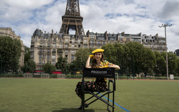 Lily Collins TV Show Emily in Paris HD Desktop Wallpaper | Background Image