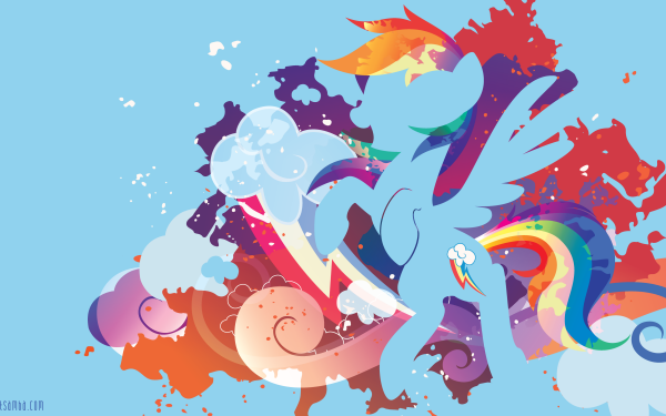 TV Show My Little Pony: Friendship is Magic My Little Pony Rainbow Dash Minimalist HD Wallpaper | Background Image