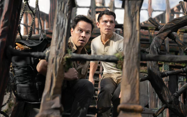 Victor Sullivan Tom Holland Nathan Drake Mark Wahlberg movie Uncharted HD Desktop Wallpaper | Background Image