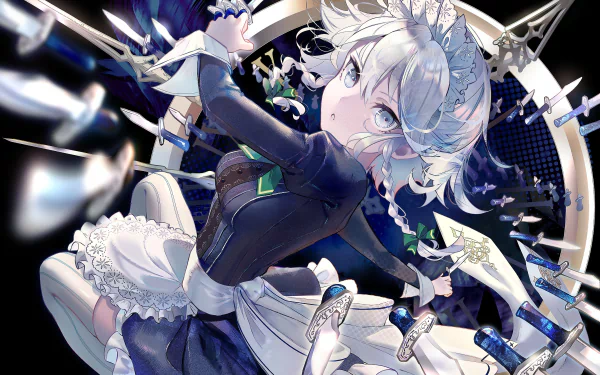 Sakuya Izayoi Anime Touhou HD Desktop Wallpaper | Background Image