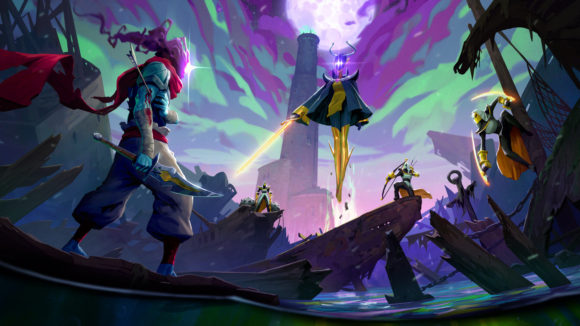 Dead Cells - The Queen and the Sea DLC Keyart by Michel Donzé