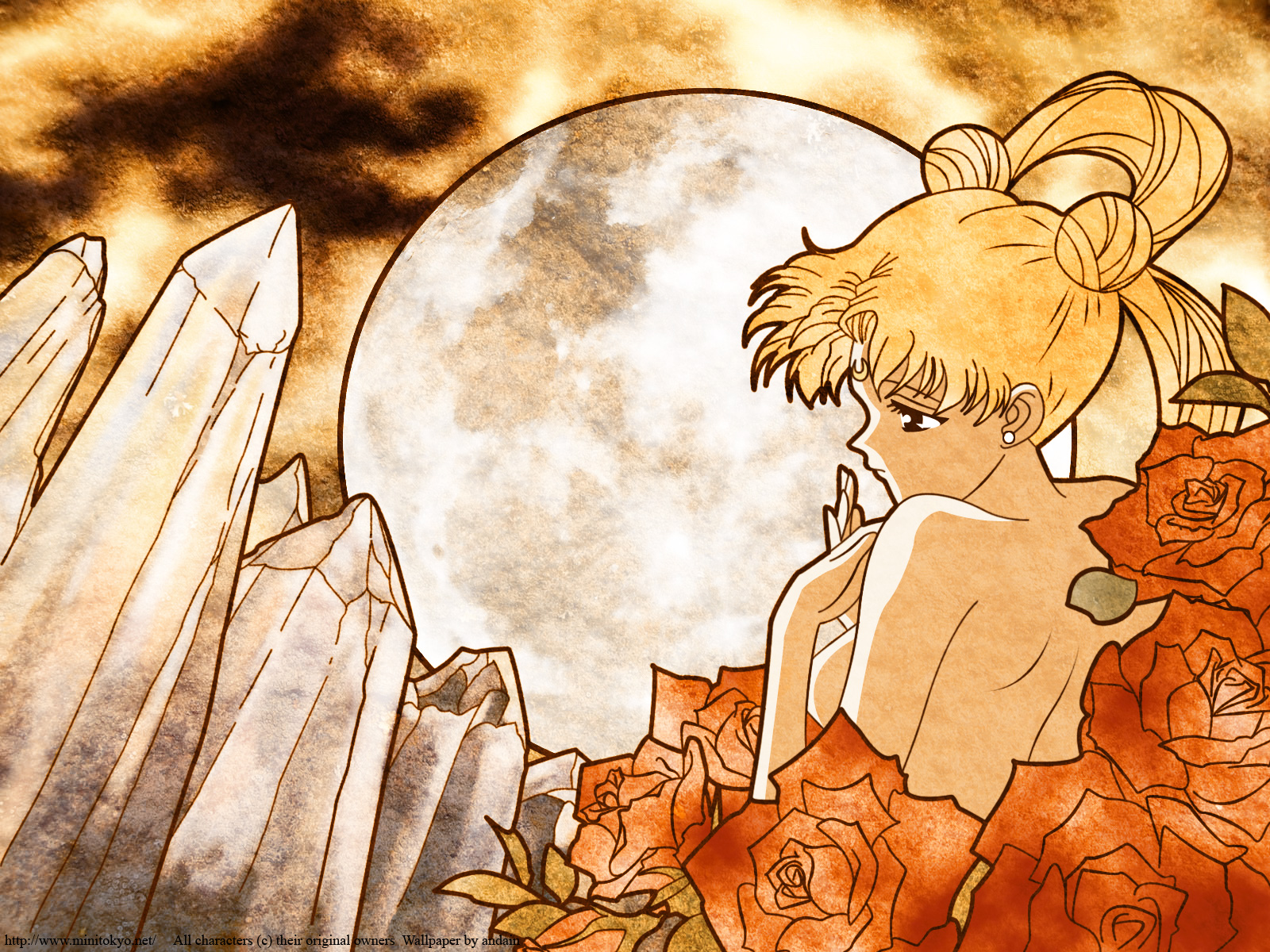 Sailor Moon anime character in a captivating desktop wallpaper