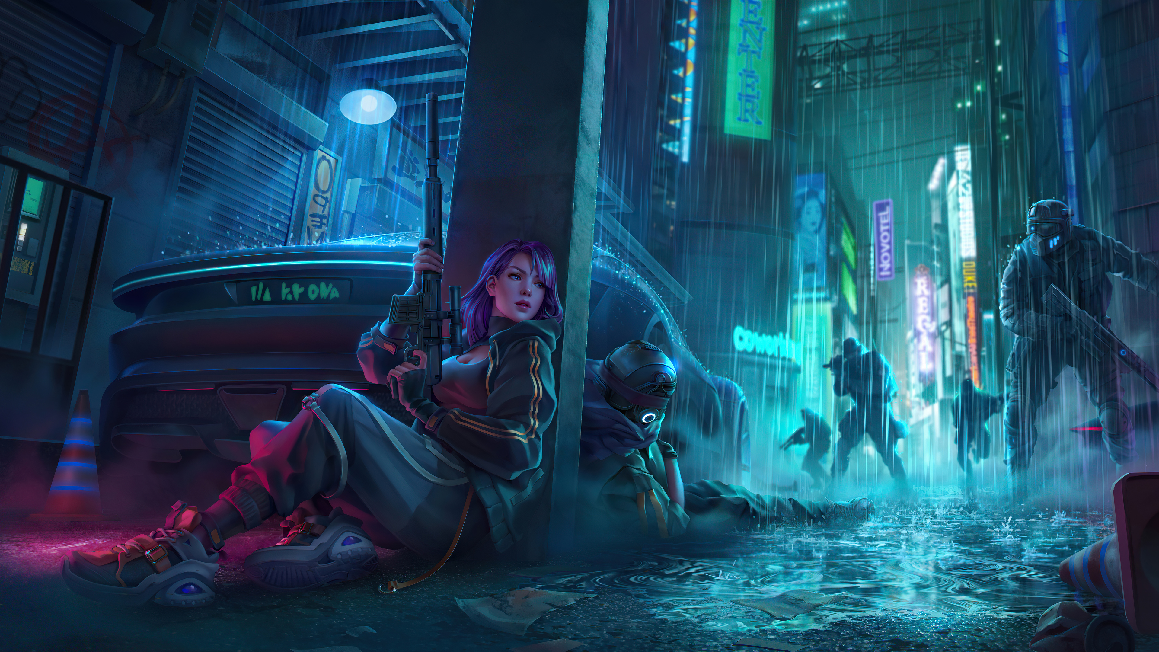 Sci Fi Cyberpunk 4k Ultra HD Wallpaper by secretlevelgamesstudio