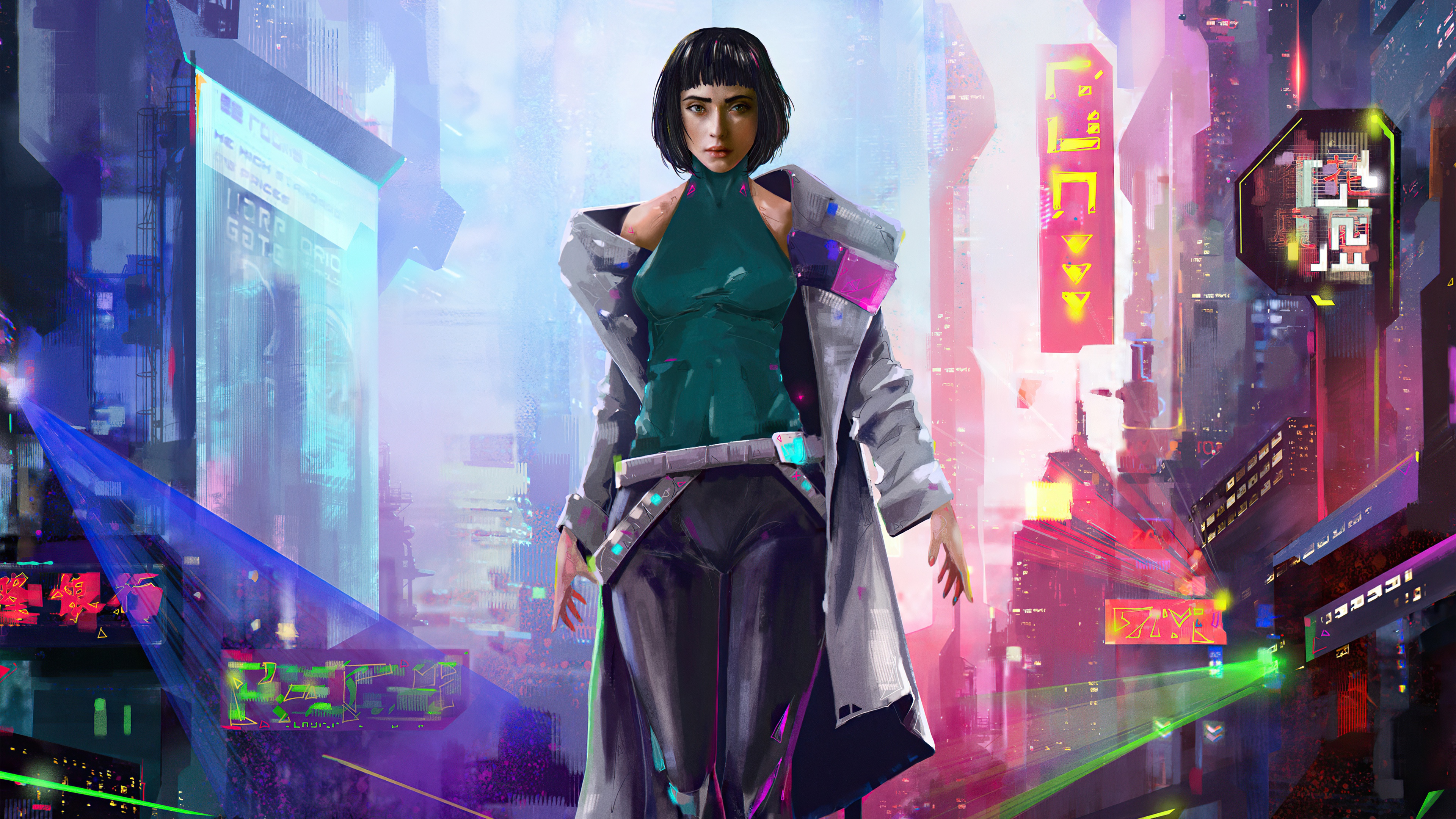 HD wallpaper: Video Game, Cyberpunk 2077, City, Futuristic, Girl, Woman  Warrior