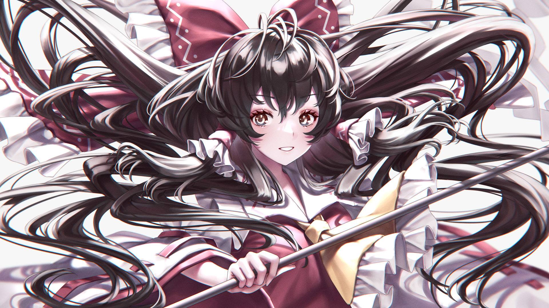 Download Reimu Hakurei Anime Touhou 4k Ultra HD Wallpaper